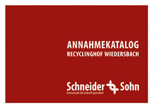Annahmekatalog Recyclinghof Wiedersbach