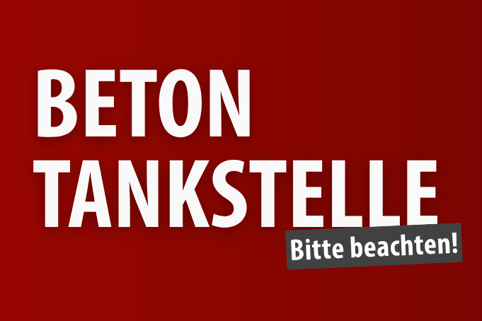 Beton-Tankstelle - geschlossen